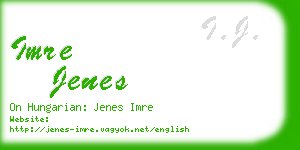 imre jenes business card